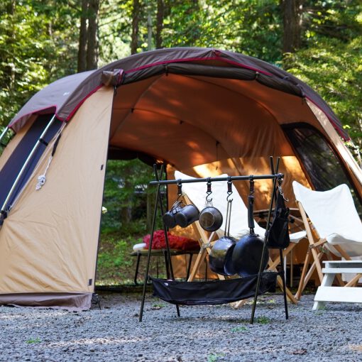 調理器具とテントのロコプロCAMPの写真